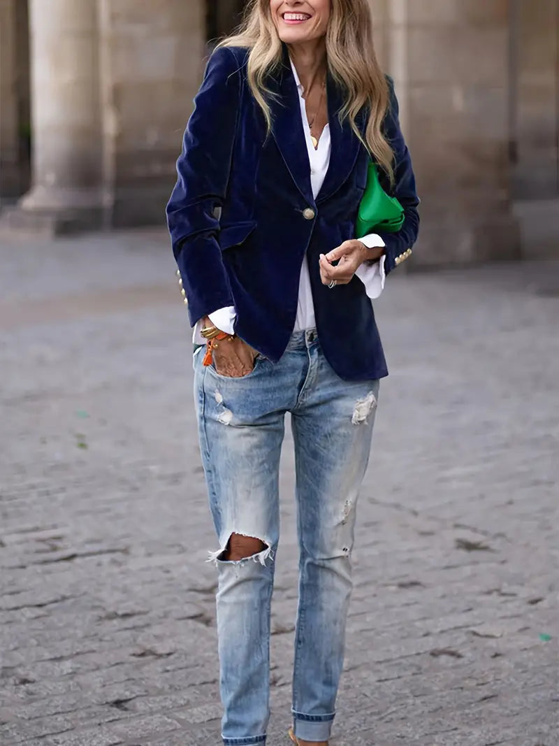 Caterina | Elegant Velvet Blazer