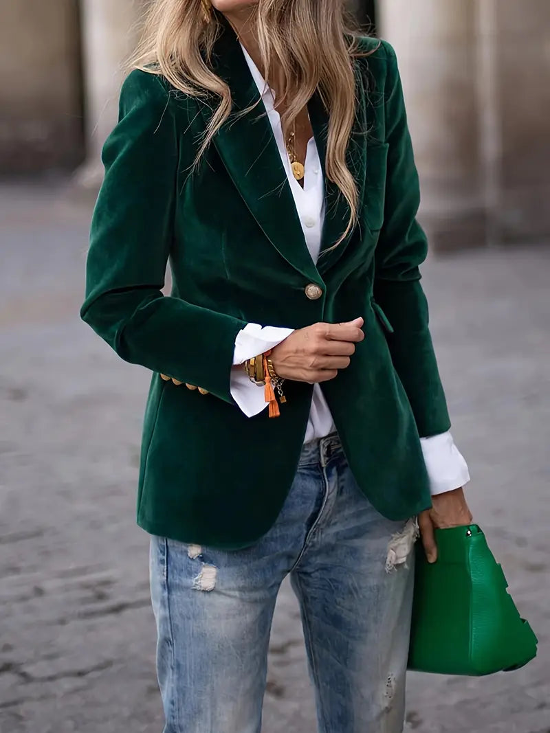 Caterina | Elegant Velvet Blazer