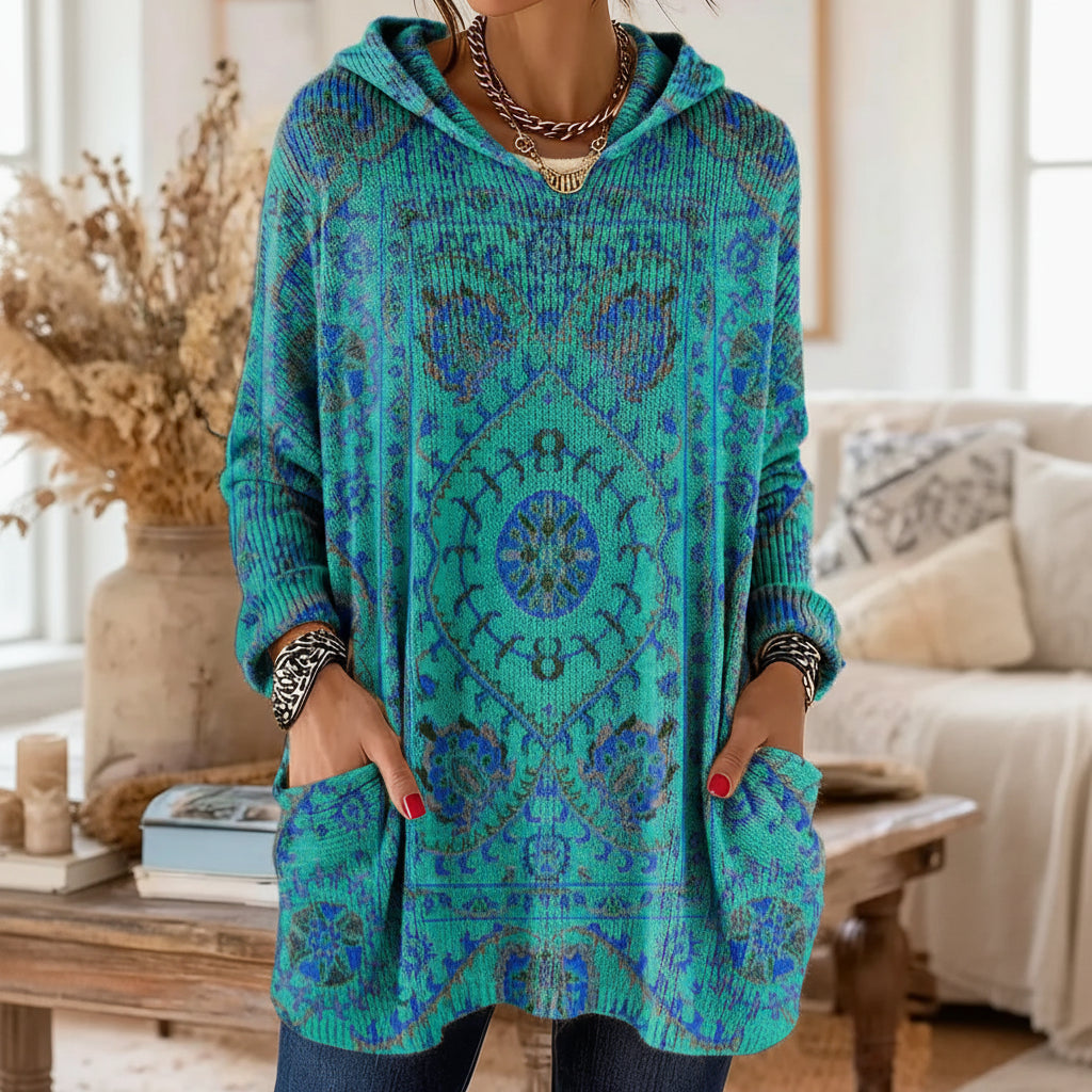 Seraphina Retro Hooded Knit Tunic