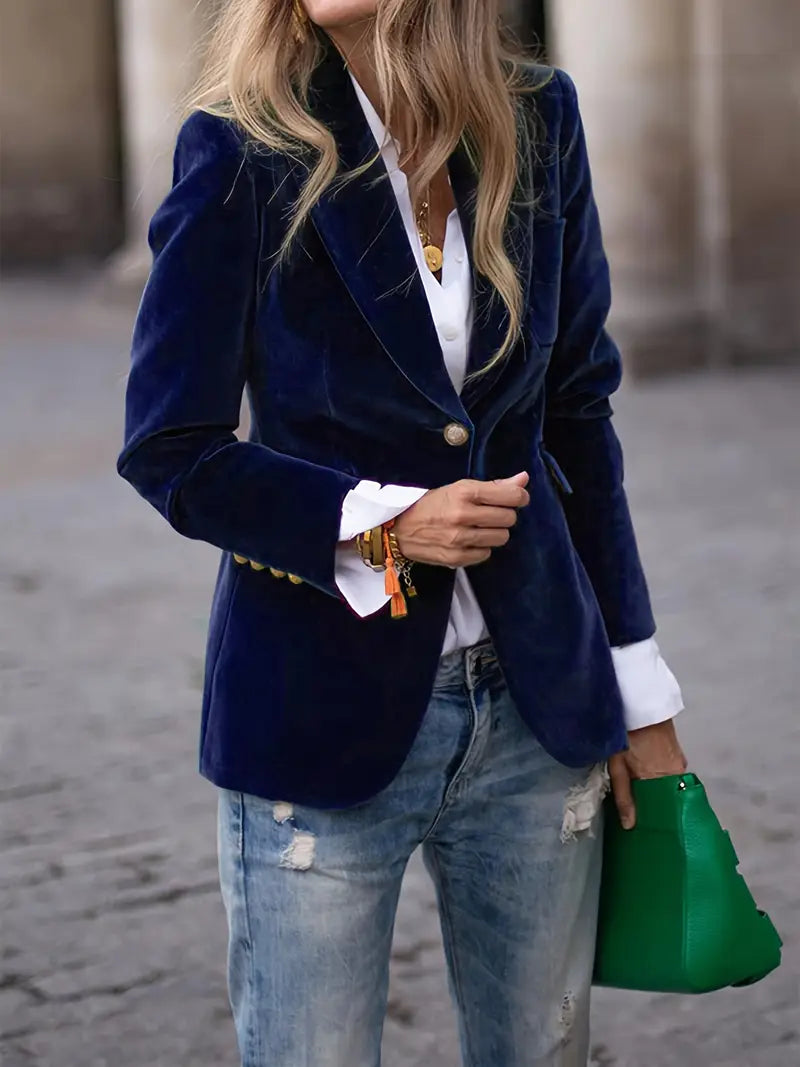 Caterina | Elegant Velvet Blazer