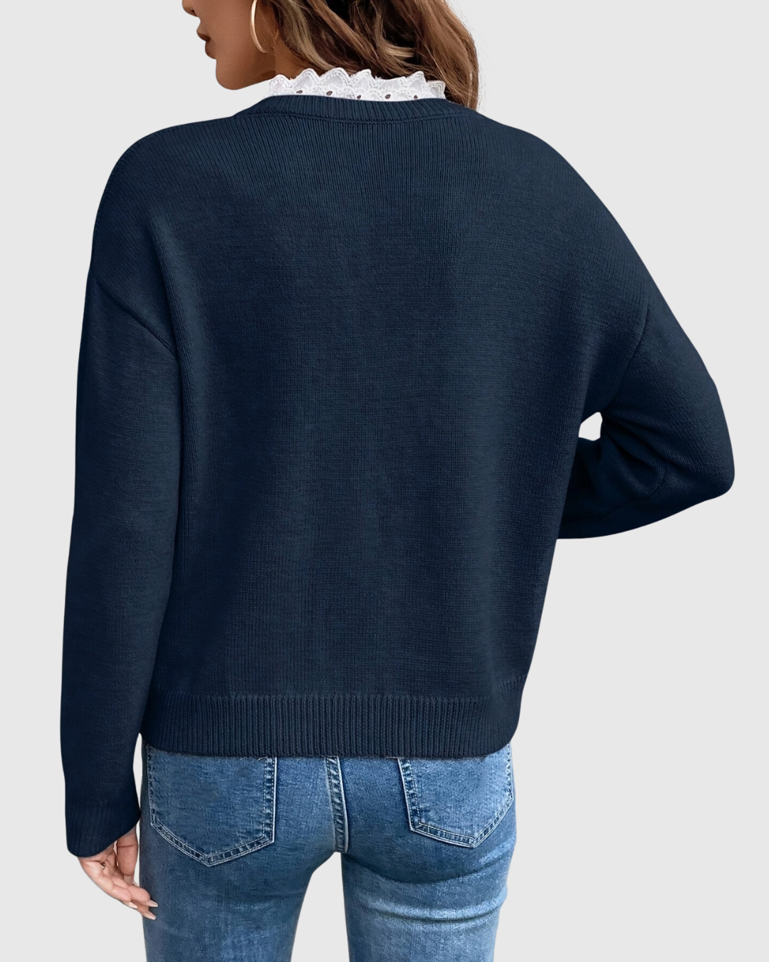 CARENZA™ Elegant Lace Sweater