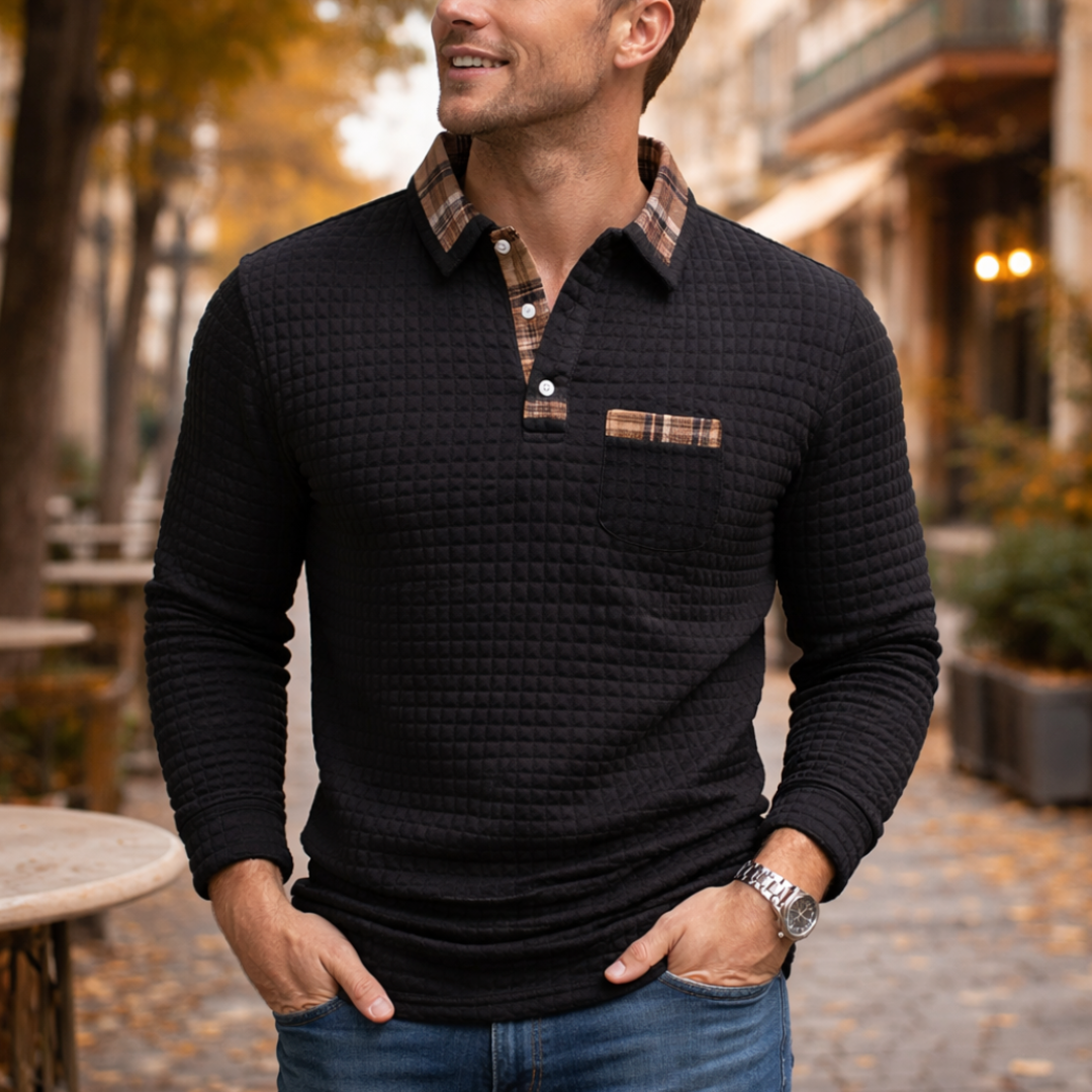 BEEKMAN™ | Men's Checked Pattern Polo Shirt