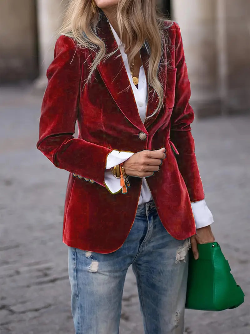 Caterina | Elegant Velvet Blazer