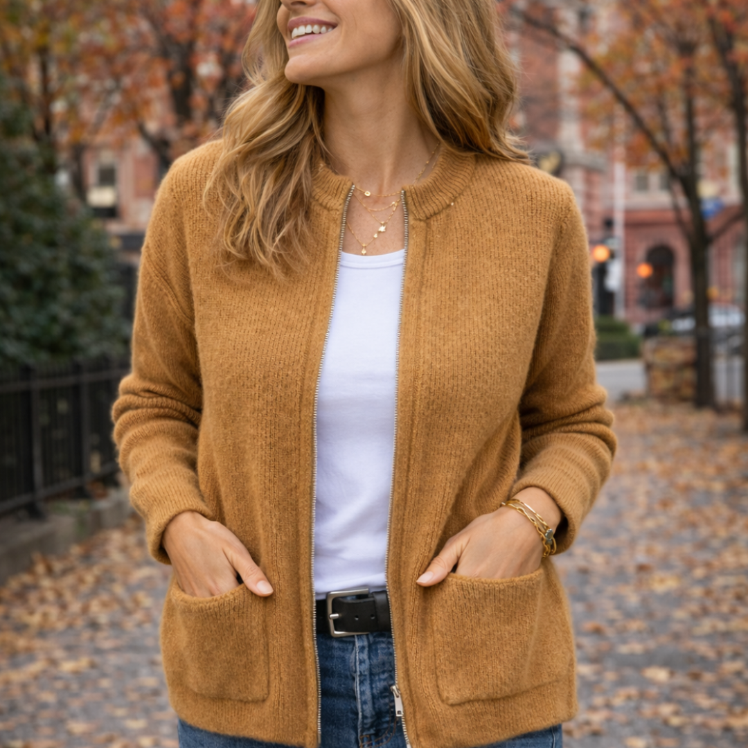 Odile | Timeless Zip Knitted Jacket