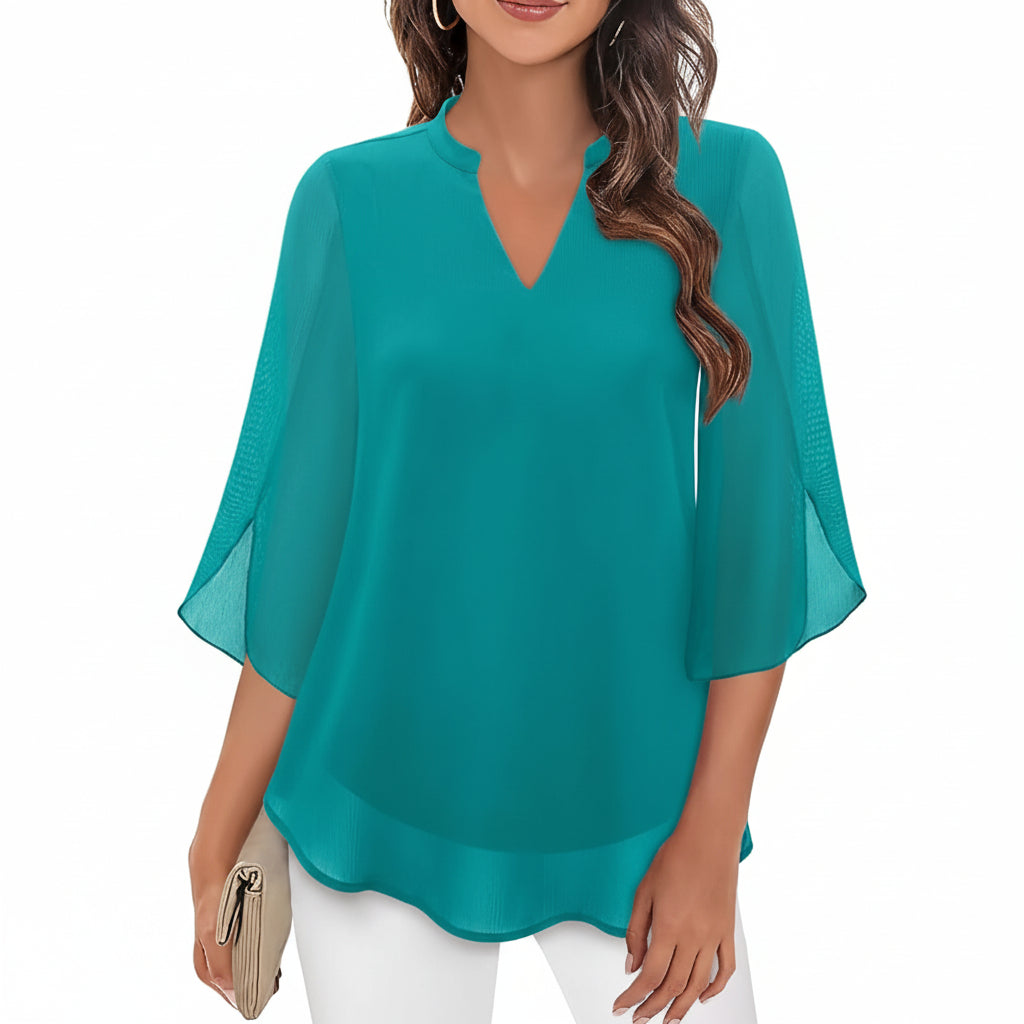 Rosely - Double Layers Chiffon Blouse