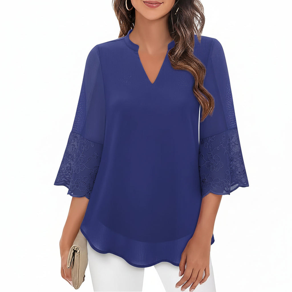 Rosely - Double Layers Chiffon Blouse
