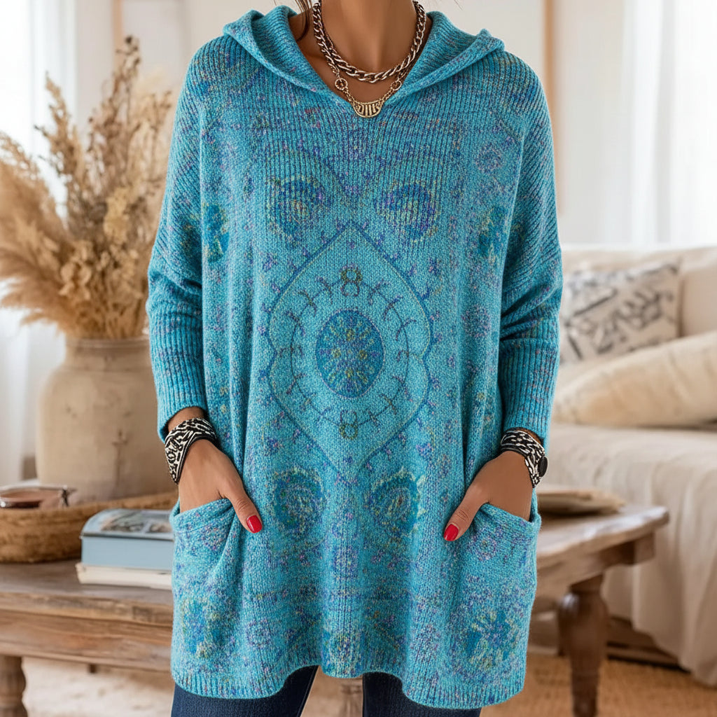 Seraphina Retro Hooded Knit Tunic