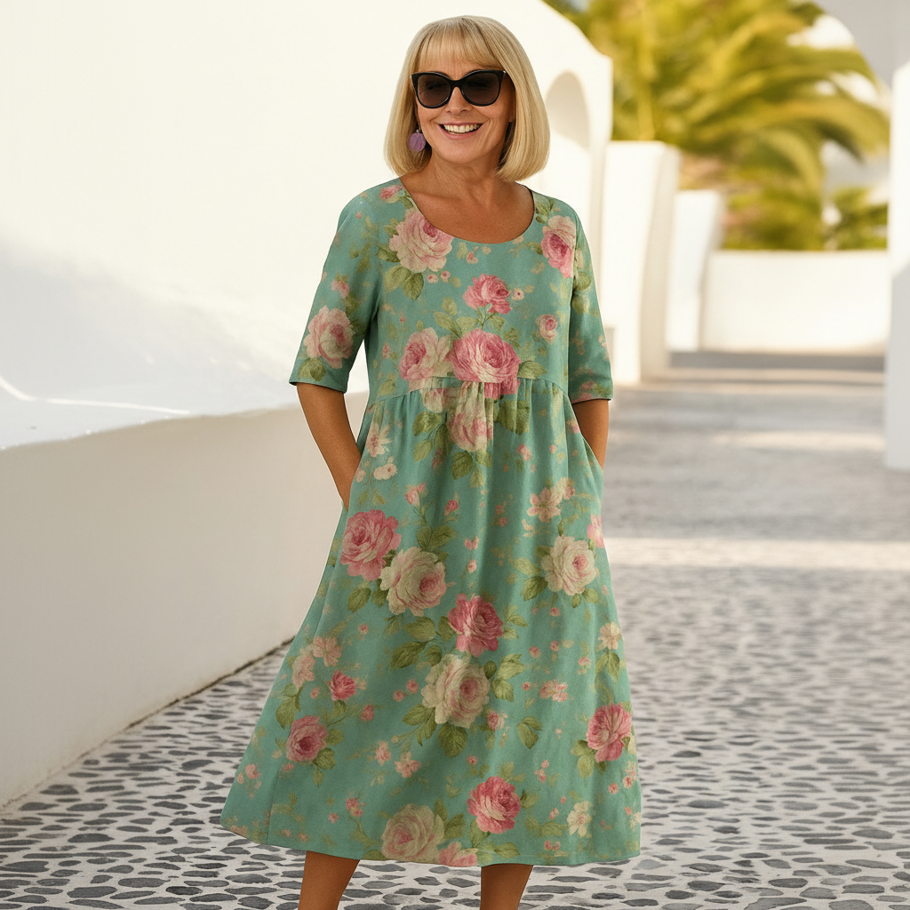 Eliza | Relaxed Midi Dress - Effortless Elegance, Everyday Comfort