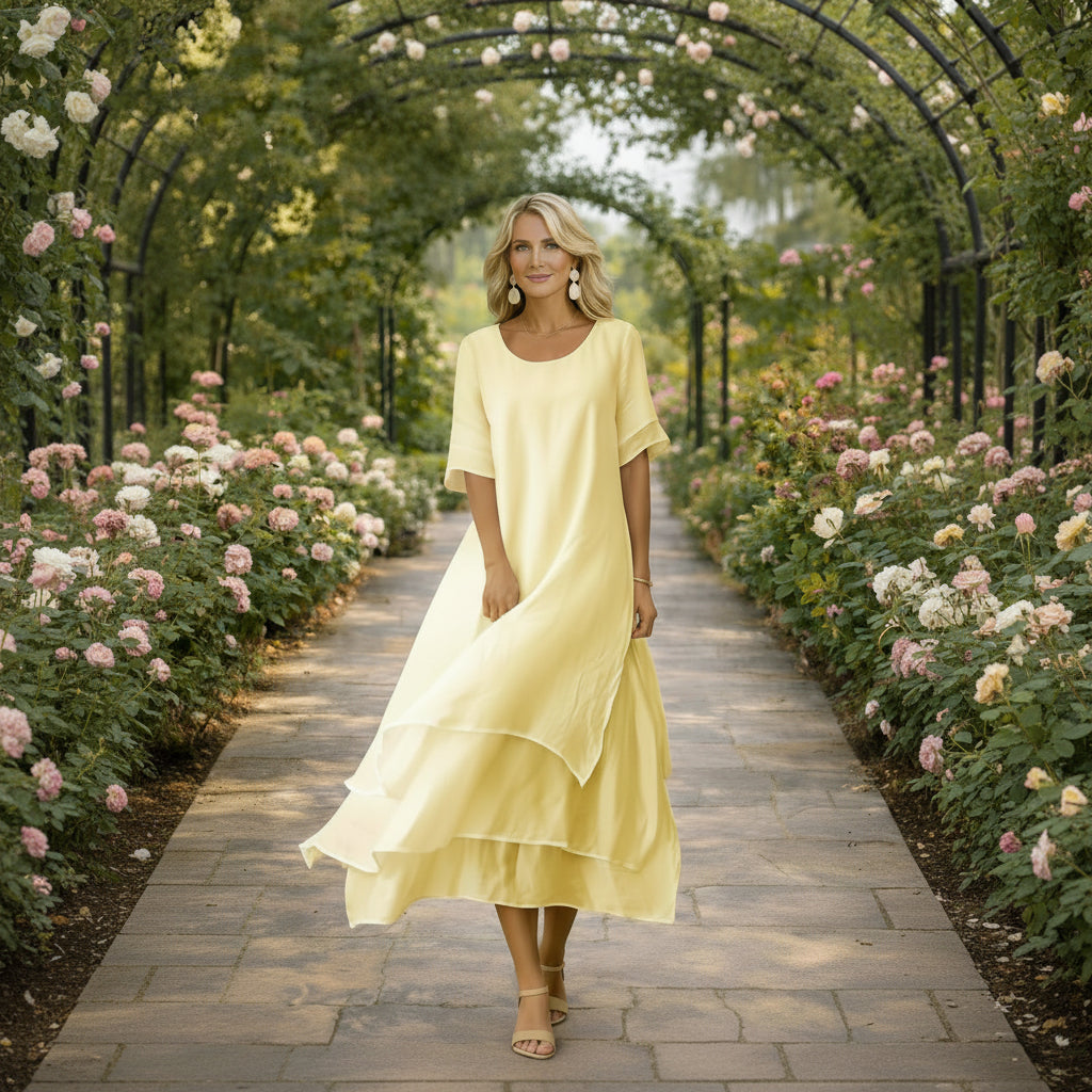 Aria Fluid Tiered Maxi Dress