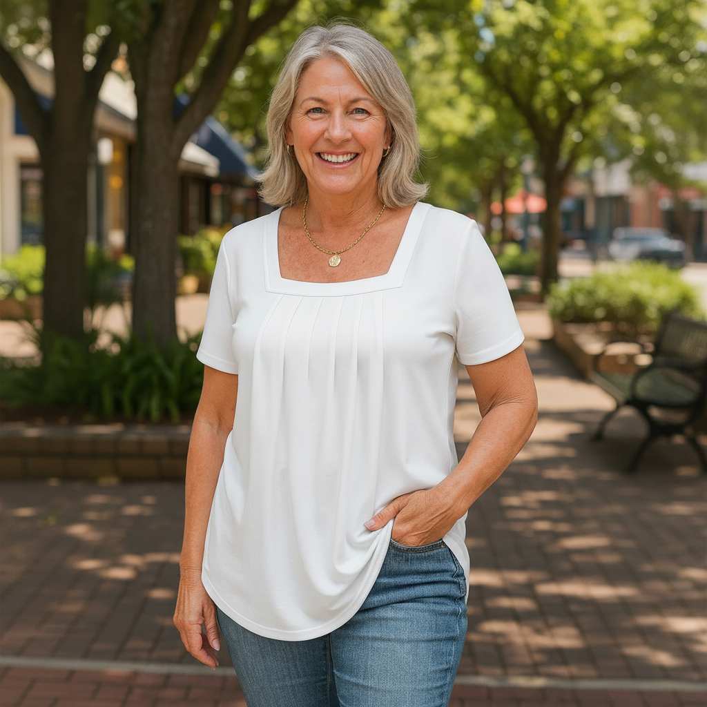 Colleen | Pleated Comfort Top - Everyday confidence (S-5XL)