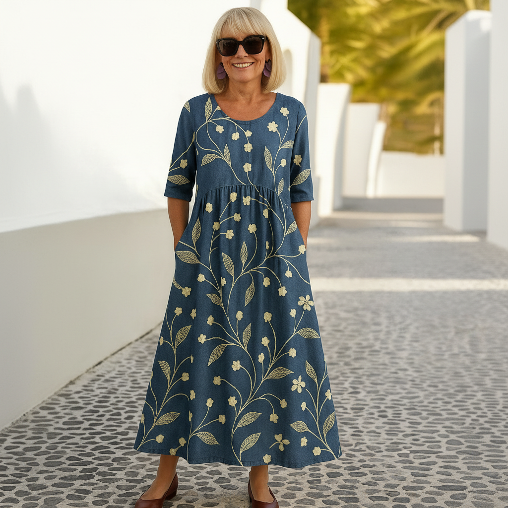 Eliza | Relaxed Midi Dress - Effortless Elegance, Everyday Comfort