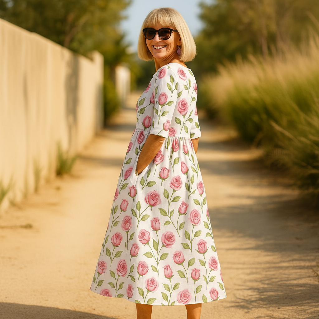 Eliza | Relaxed Midi Dress - Effortless Elegance, Everyday Comfort