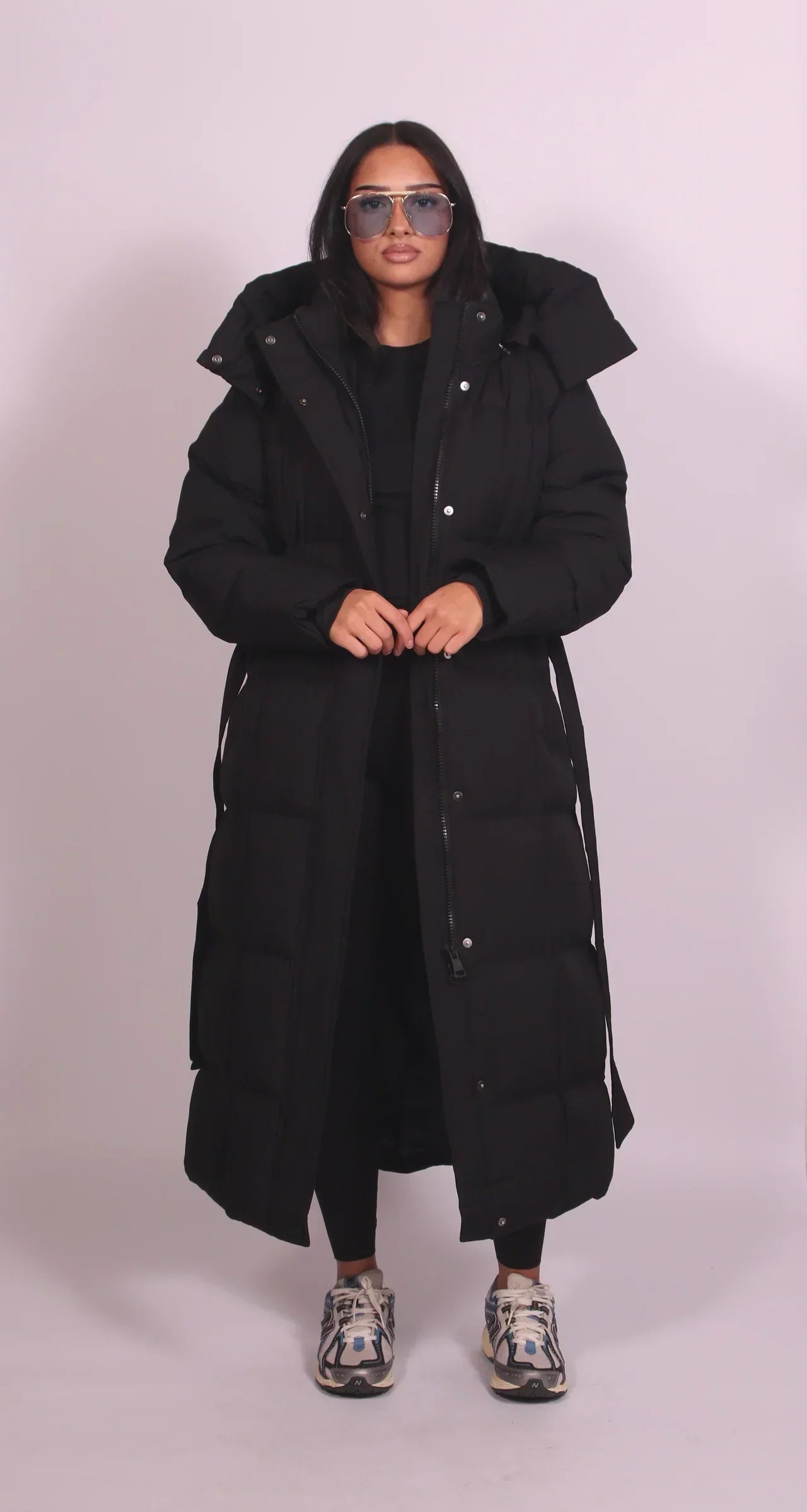 Carla - Long Belted Puffer Coat