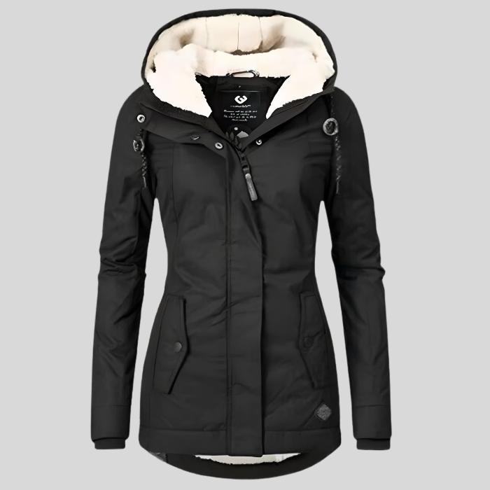Liora | Long Jacket with Hood and Lining