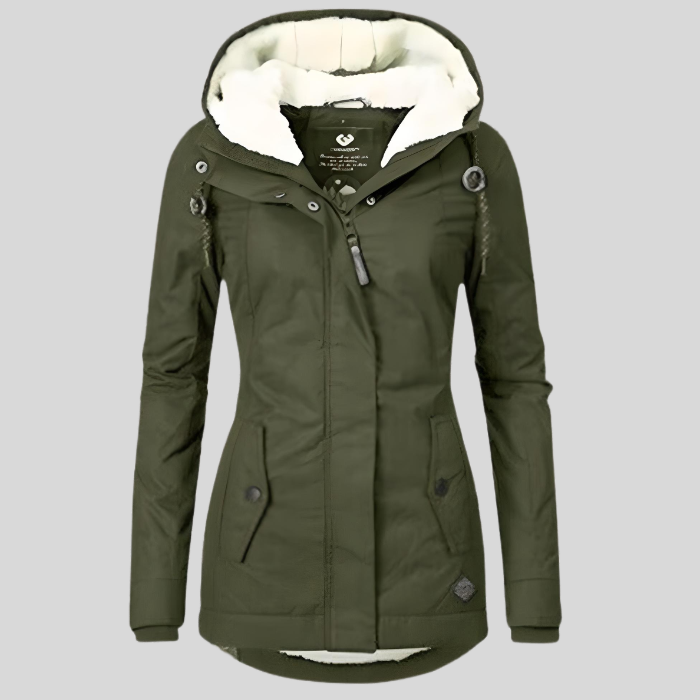 Liora | Long Jacket with Hood and Lining