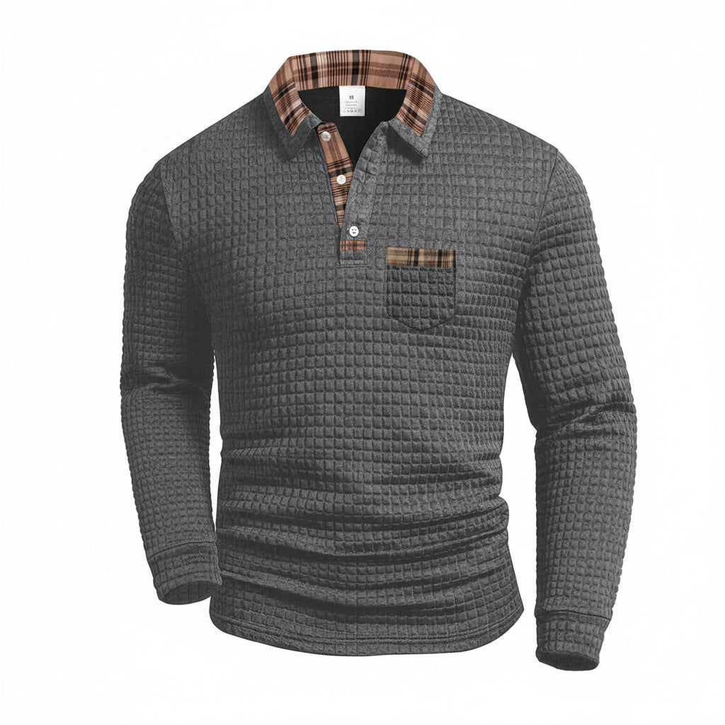 BEEKMAN™ | Men's Checked Pattern Polo Shirt