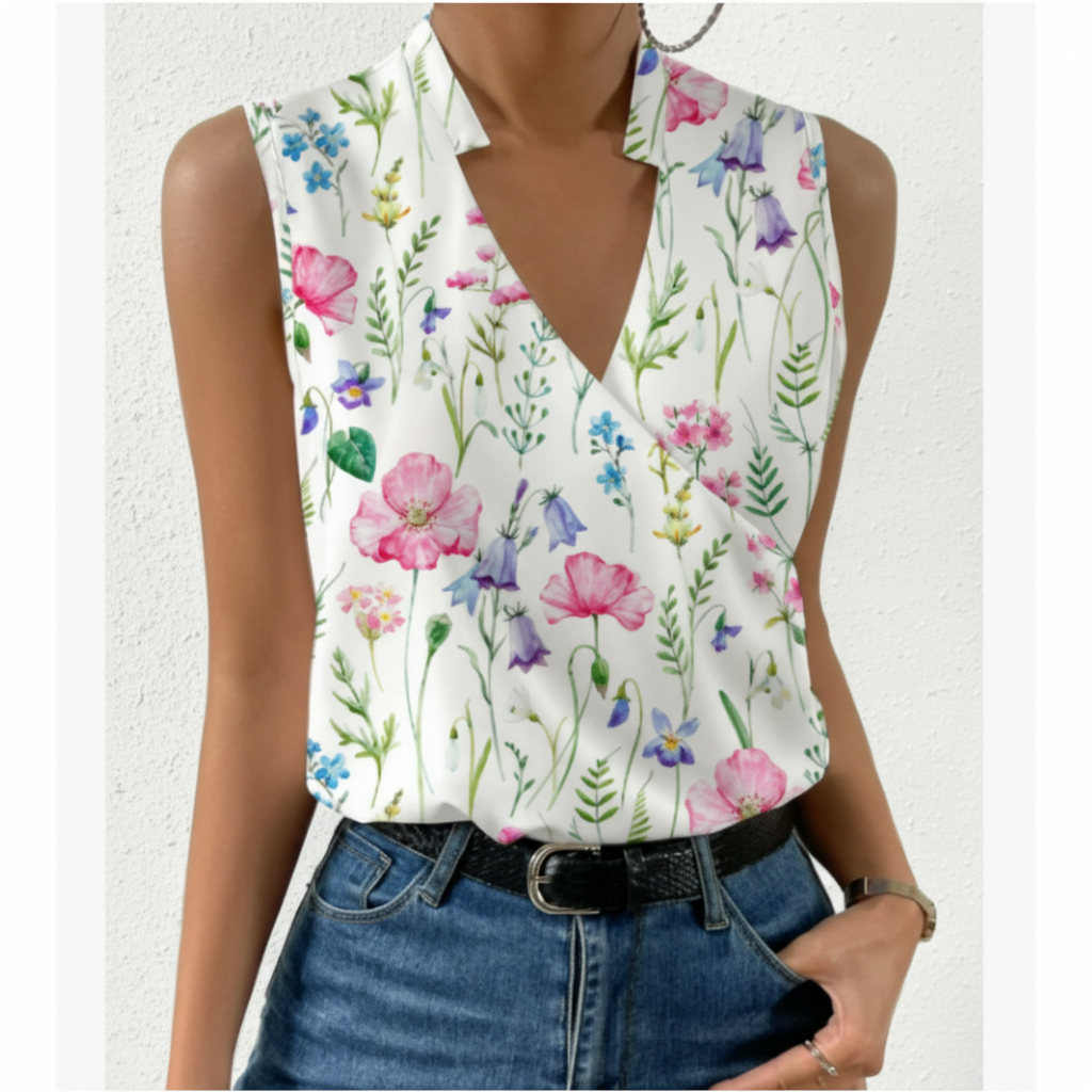 Women’s V-Neck Summer Top | Casual