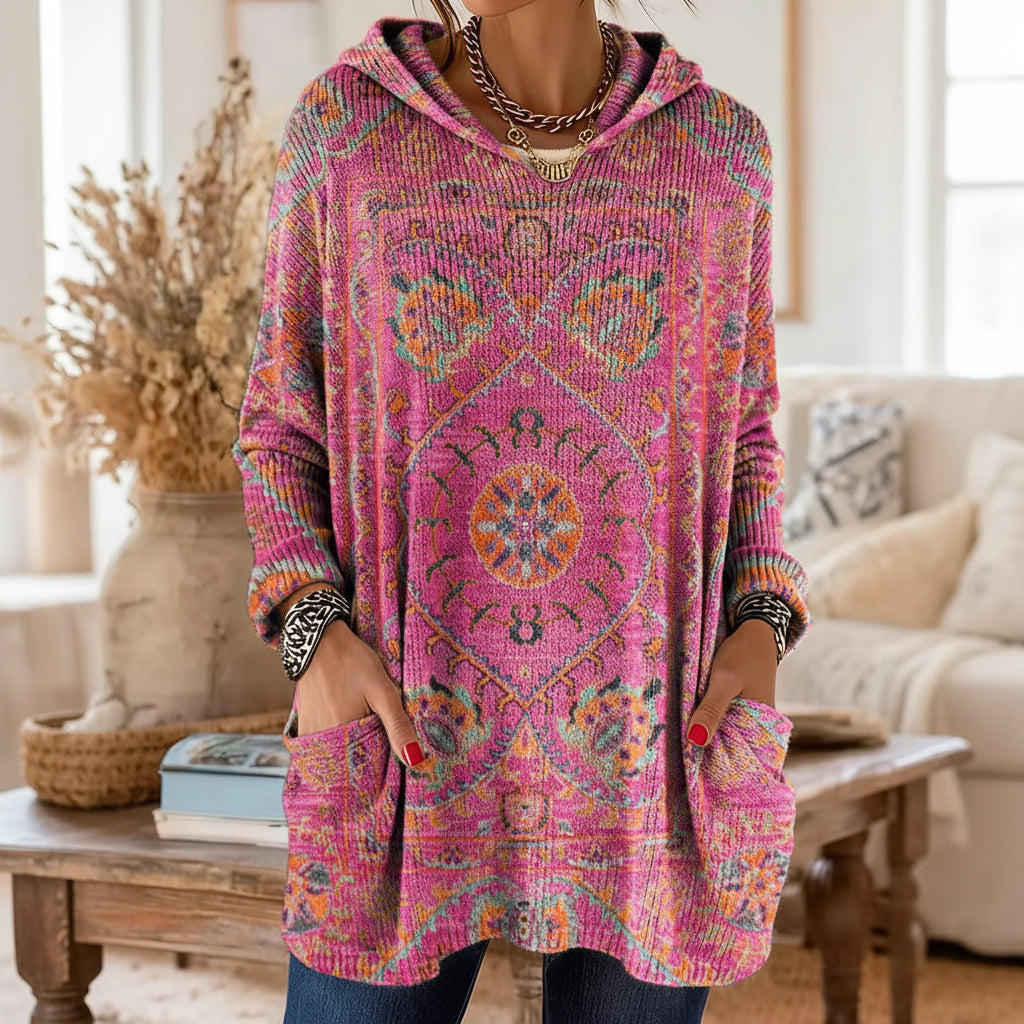 Seraphina Retro Hooded Knit Tunic