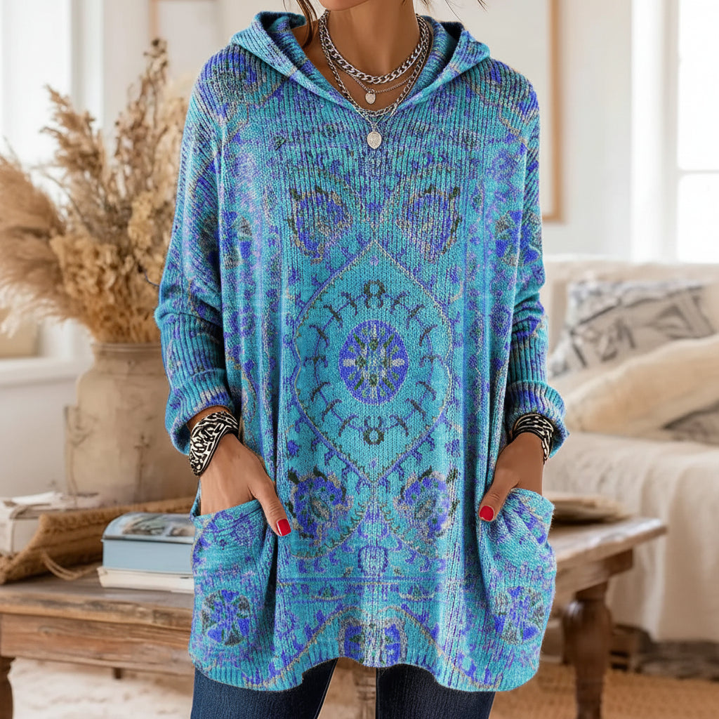 Seraphina Retro Hooded Knit Tunic