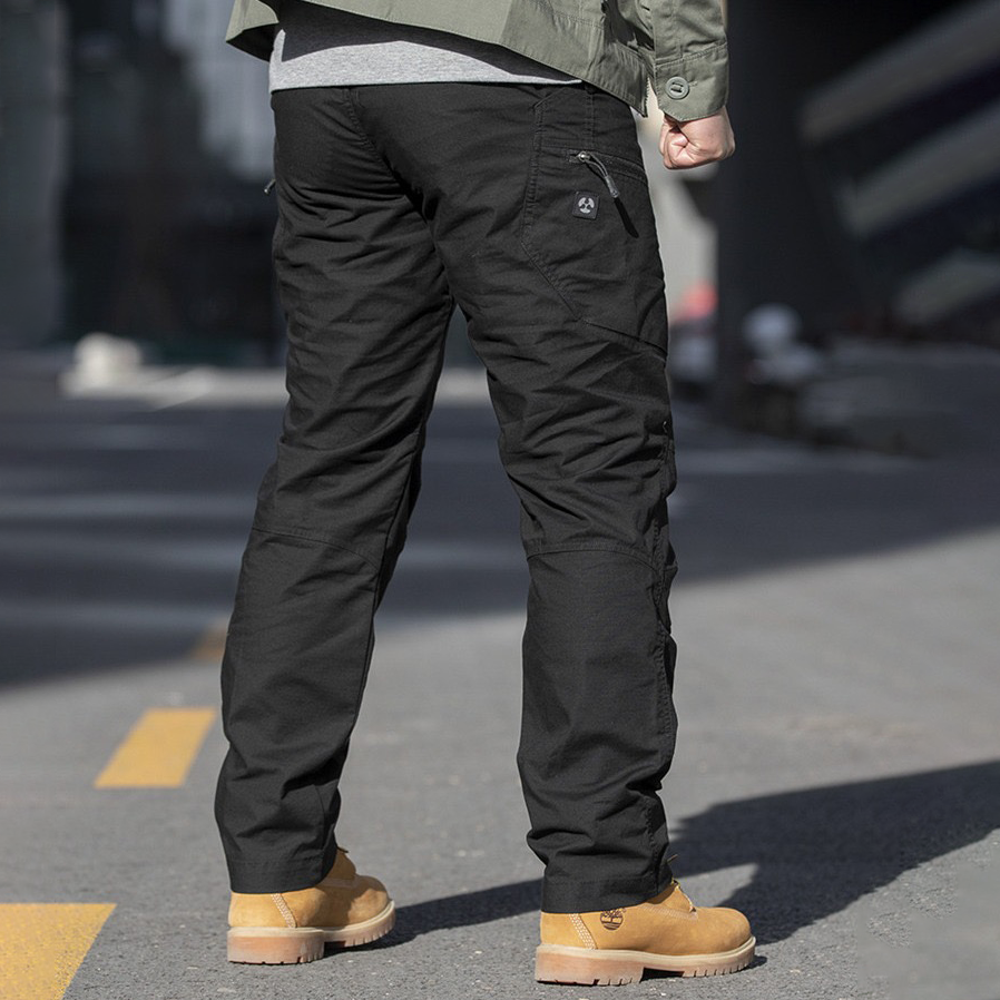 Men's Outdoor Waterproof Tactical Trousers Stretch Black Work Trousers