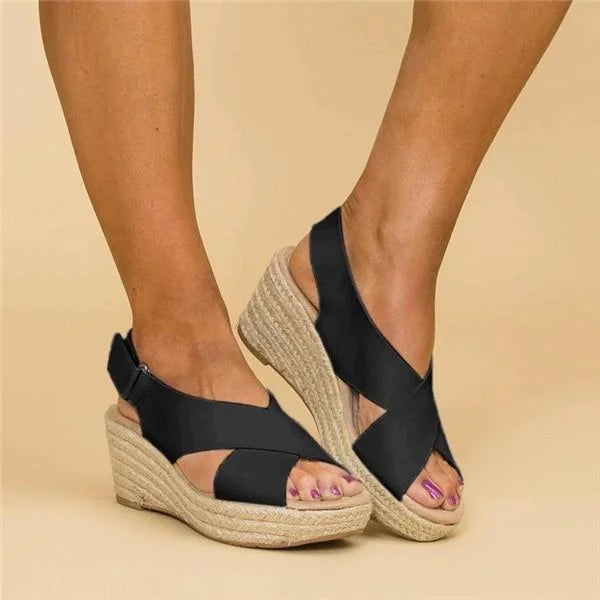 Comfortable Orthopedic Wedge Espadrilles - Clara