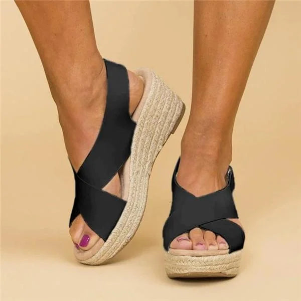 Comfortable Orthopedic Wedge Espadrilles - Clara