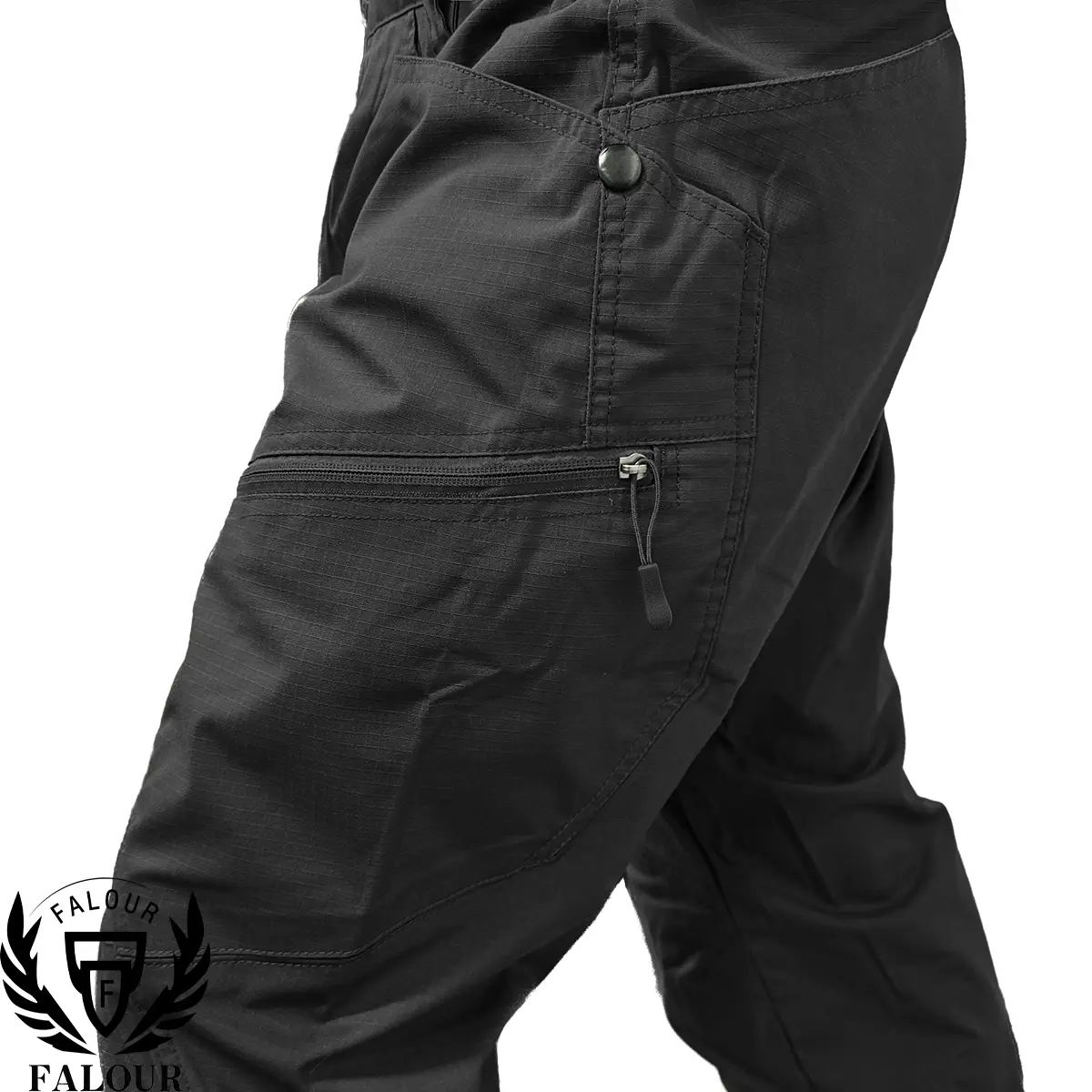 Men's Outdoor Waterproof Tactical Trousers Stretch Black Work Trousers