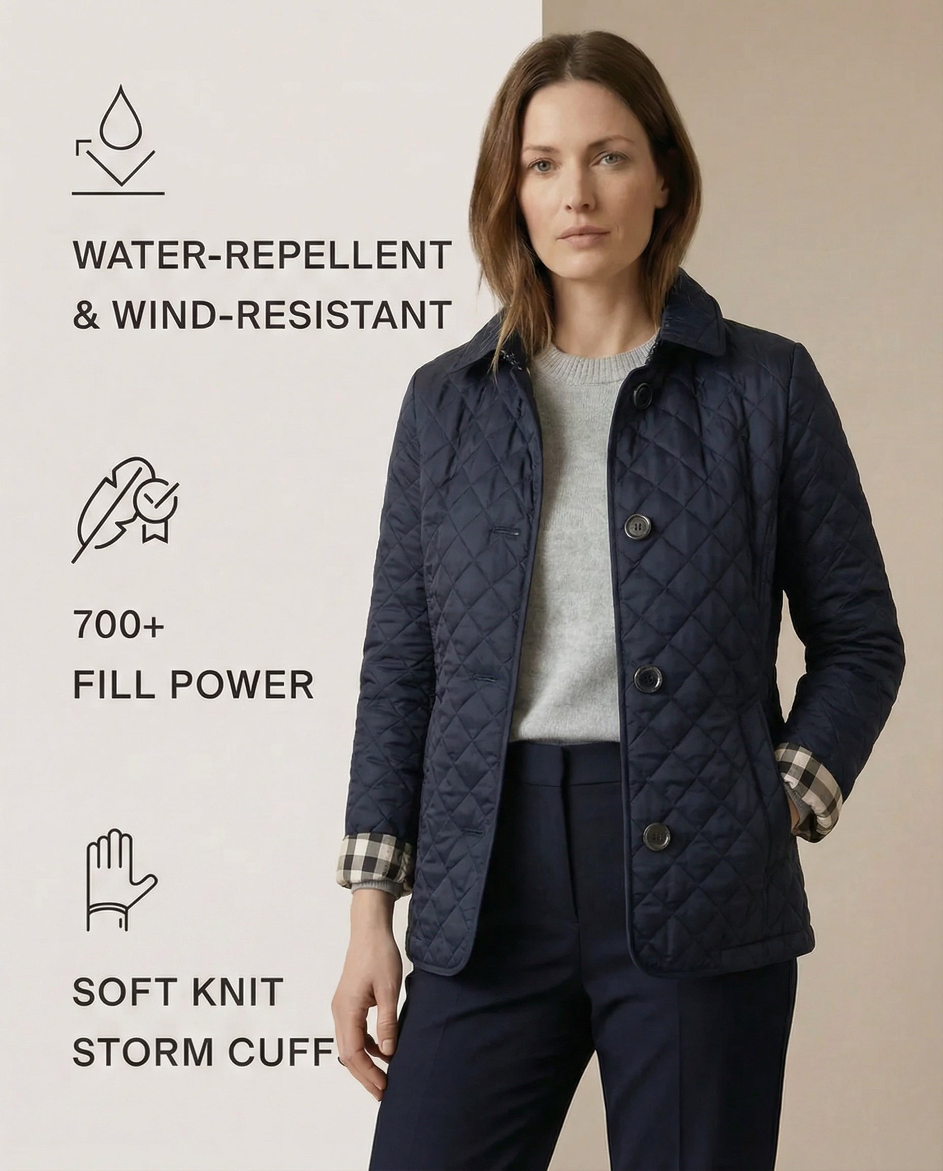 Quilted Button Up Jacket