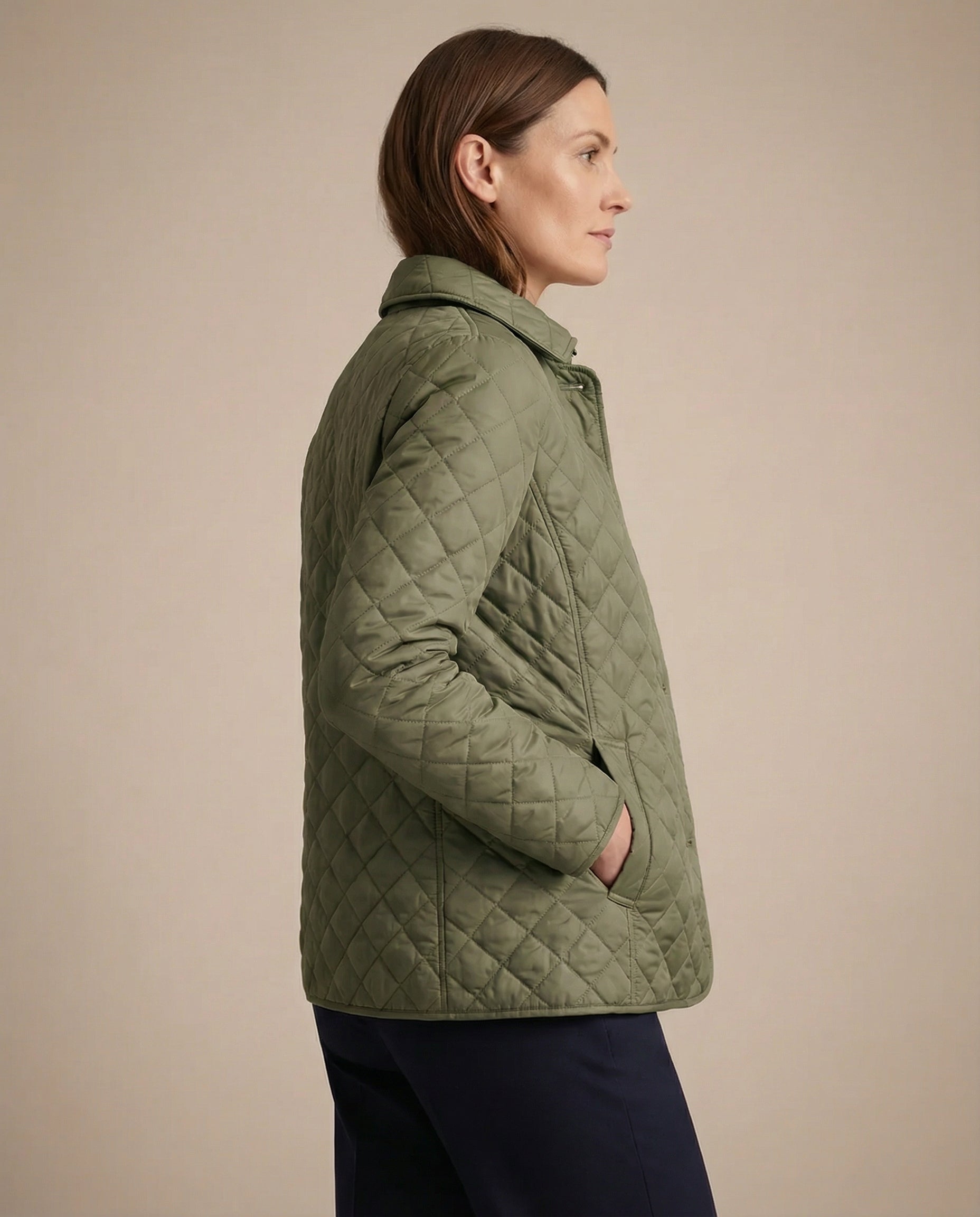 Quilted Button Up Jacket