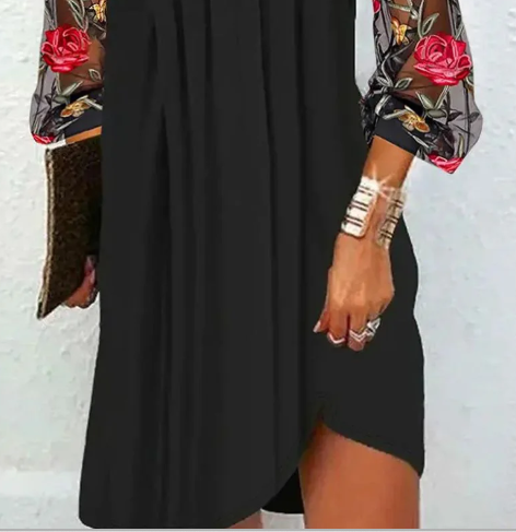 Adelina | Elegant Embroidered Sleeve Dress