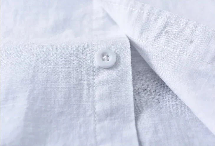 KAI™ Cotton-Linen Mandarin Shirt