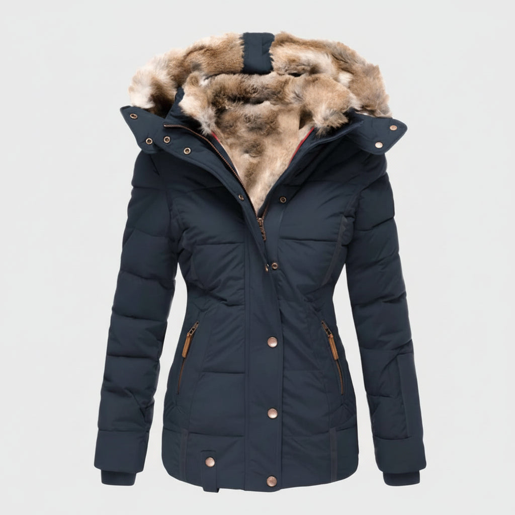 Slim Fit Women's Winter Jacket with Hood - Aurora