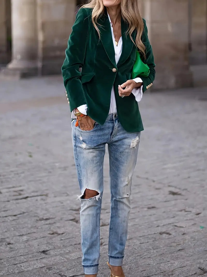 Caterina | Elegant Velvet Blazer
