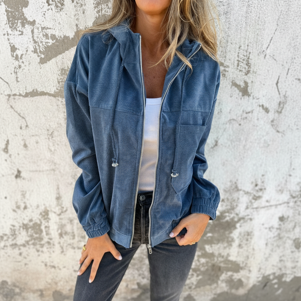 Ella™ Relaxed Corduroy Jacket | Comfortable Everyday Zip Jacket