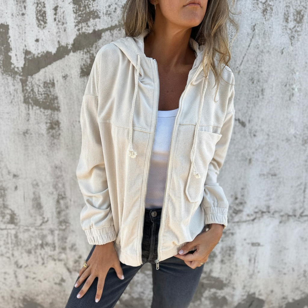 Ella™ Relaxed Corduroy Jacket | Comfortable Everyday Zip Jacket