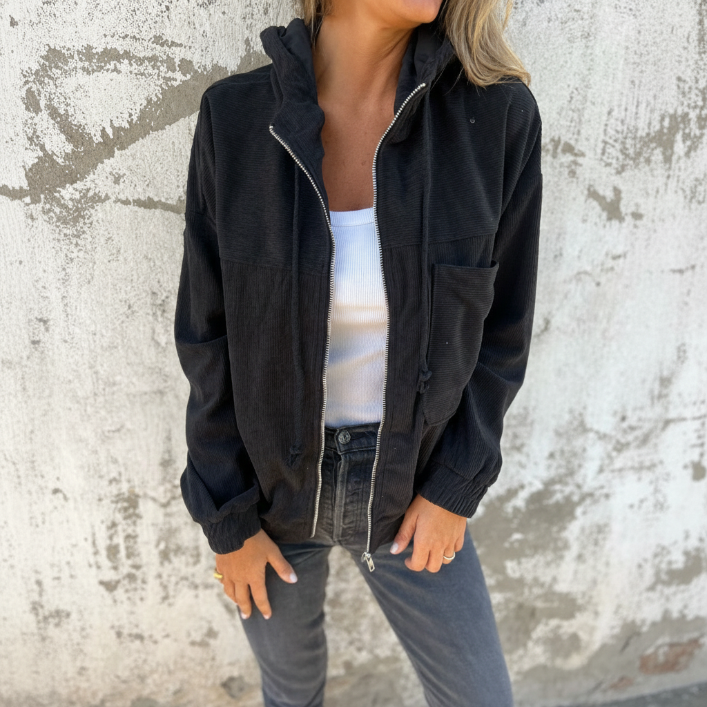 Ella™ Relaxed Corduroy Jacket | Comfortable Everyday Zip Jacket