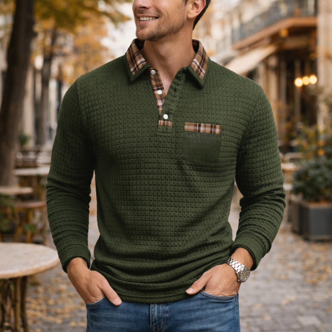 BEEKMAN™ | Men's Checked Pattern Polo Shirt