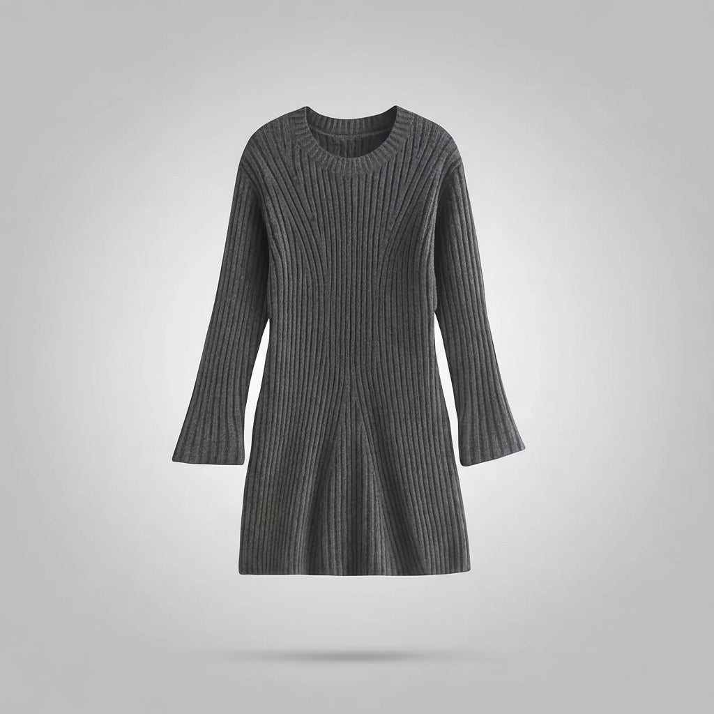 Chic Knit Ribbed Bodycon Dress – Women's Dress