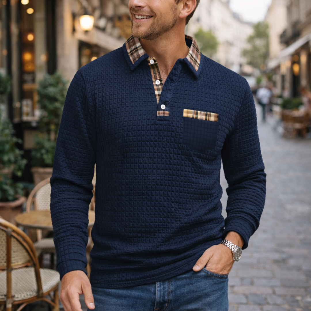BEEKMAN™ | Men's Checked Pattern Polo Shirt