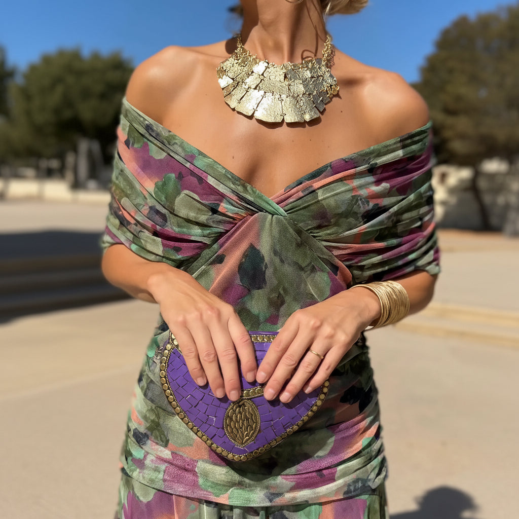 Elegant V-neck Fantasy Party Maxi Dress