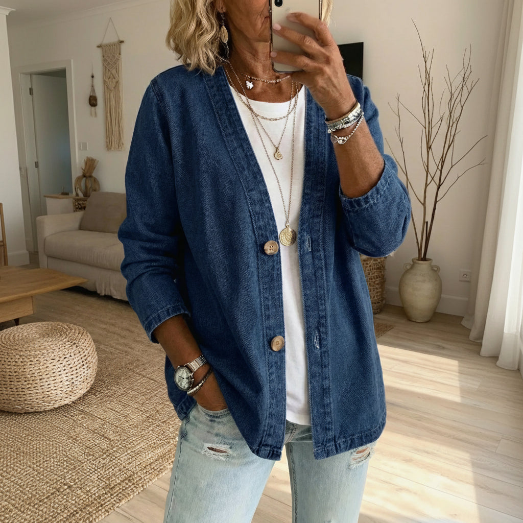 Dariah - Denim Button Coat