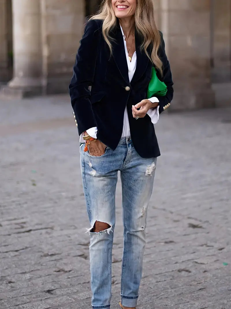 Caterina | Elegant Velvet Blazer