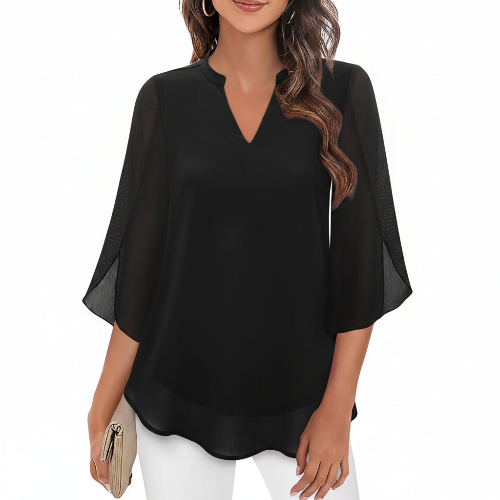 Rosely - Double Layers Chiffon Blouse