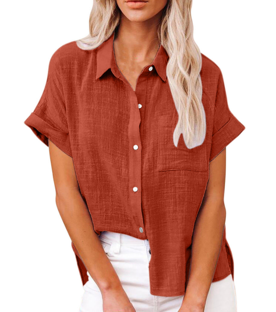Women’s Lightweight Cotton Linen Blouse