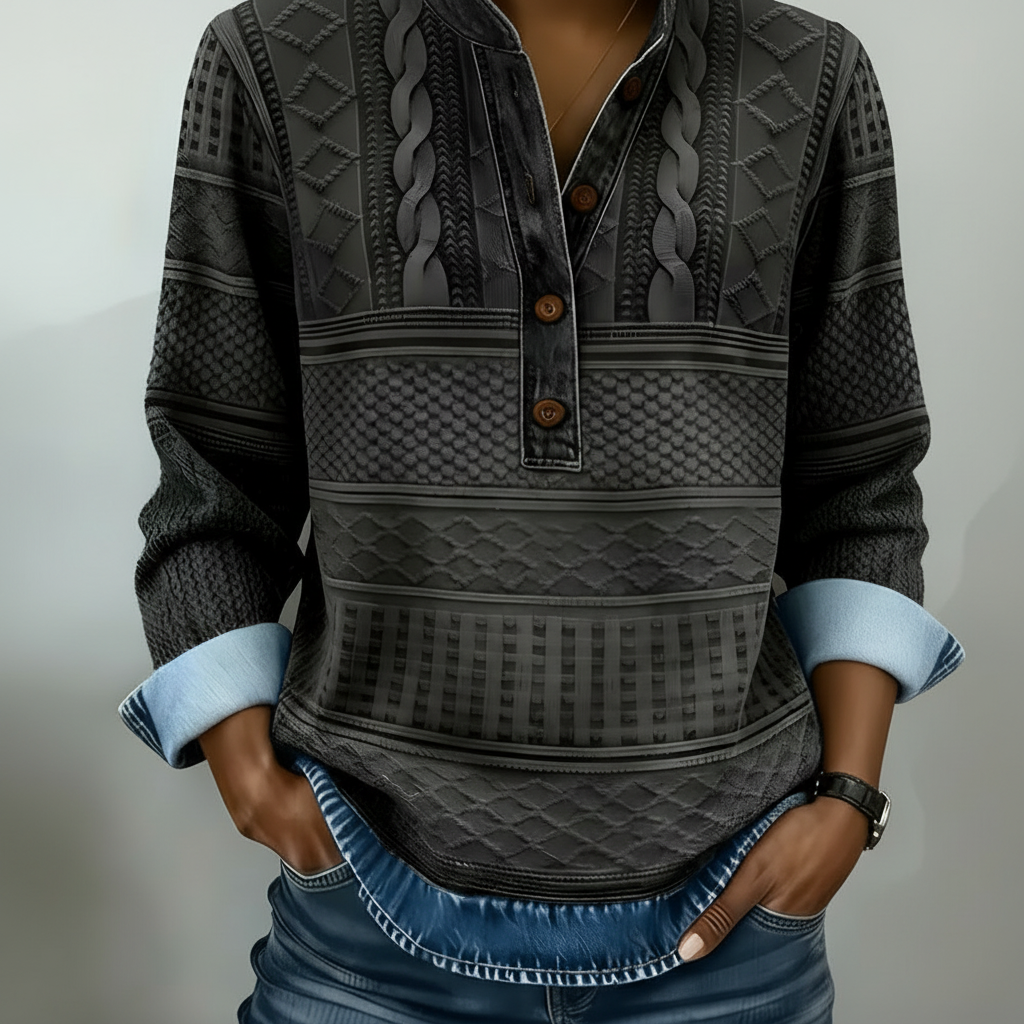 Sabbie™ Half-Button Collared Sweatshirt
