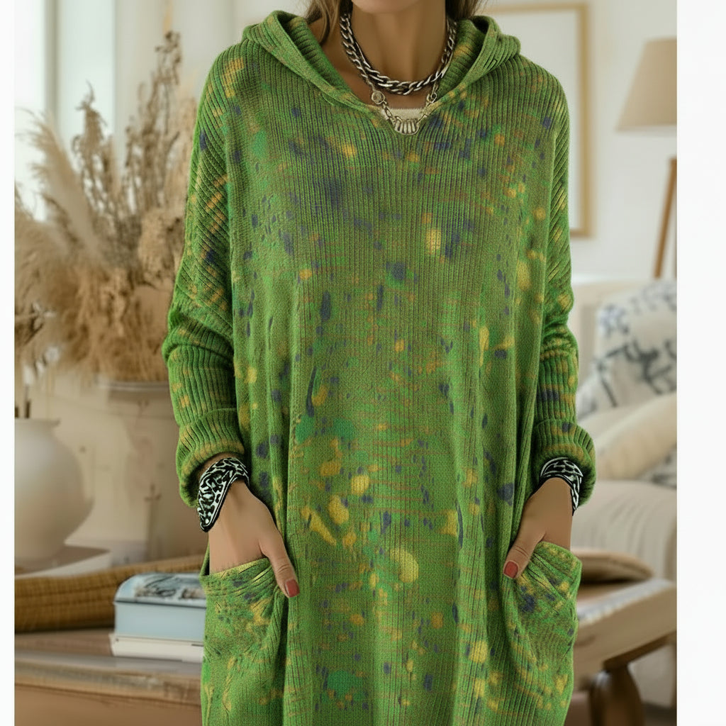 Seraphina Retro Hooded Knit Tunic