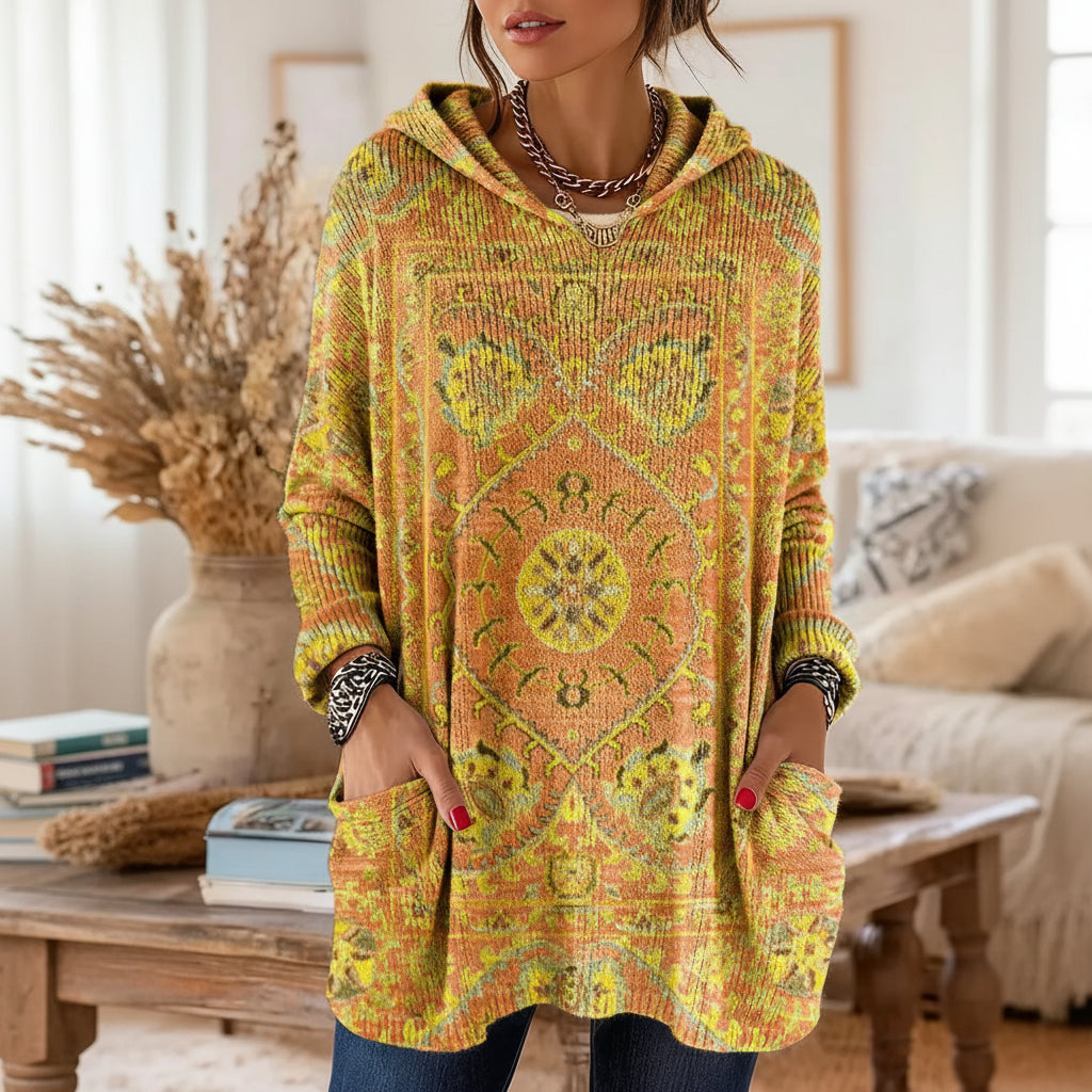 Seraphina Retro Hooded Knit Tunic