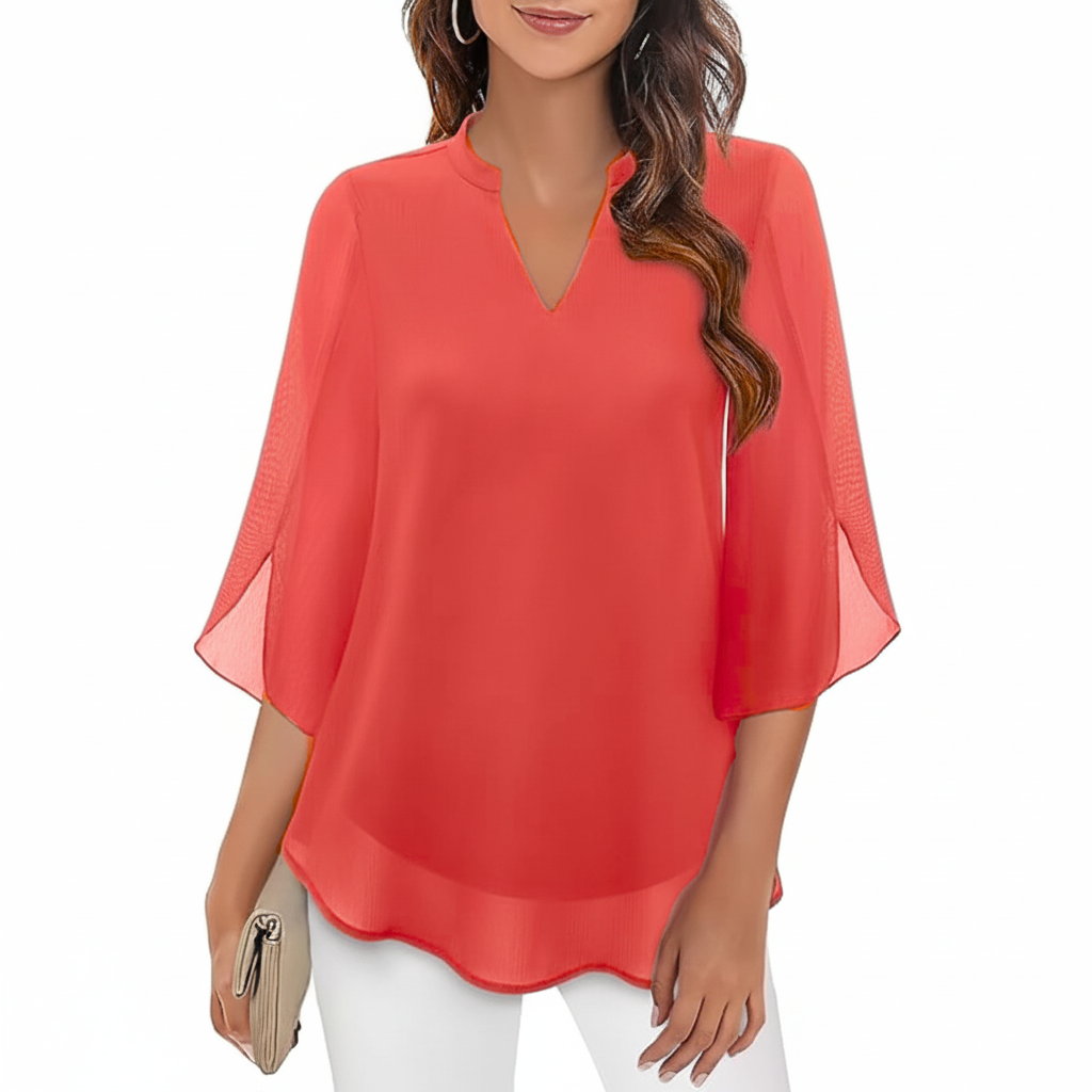 Rosely - Double Layers Chiffon Blouse