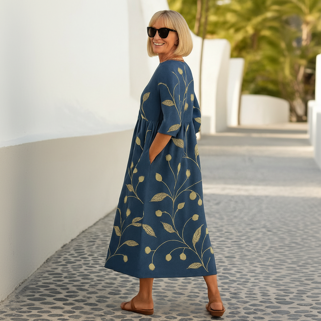 Eliza | Relaxed Midi Dress - Effortless Elegance, Everyday Comfort