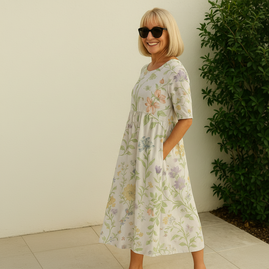 Eliza | Relaxed Midi Dress - Effortless Elegance, Everyday Comfort